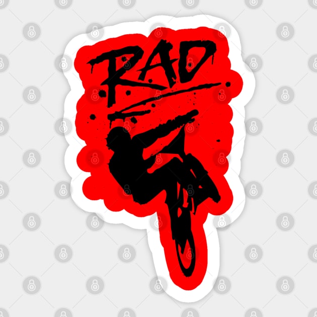 RAD BMX Bike Graffiti - 80s Movie Radical T-shirts Sticker by ChattanoogaTshirt